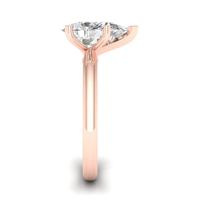 2 CTW Pear Lab Grown Diamond Solitaire Rings