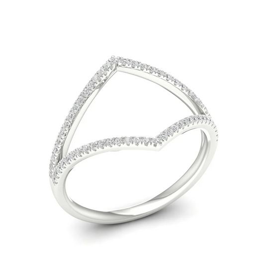 0.23Ctw Lab grown Diamond Vanki Wedding Band
