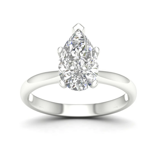 2 CTW Pear Lab Grown Diamond Solitaire Rings