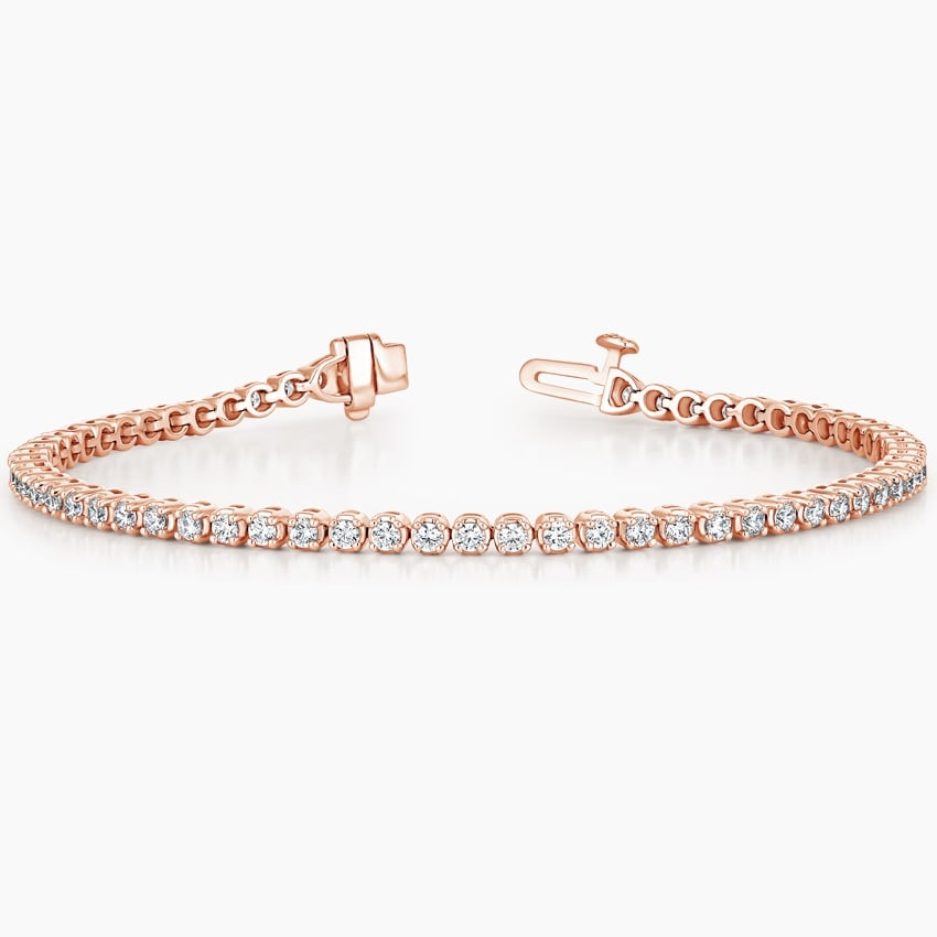 2CTW 7 inch Lab Grown Diamond Tennis Bracelet in Gold
