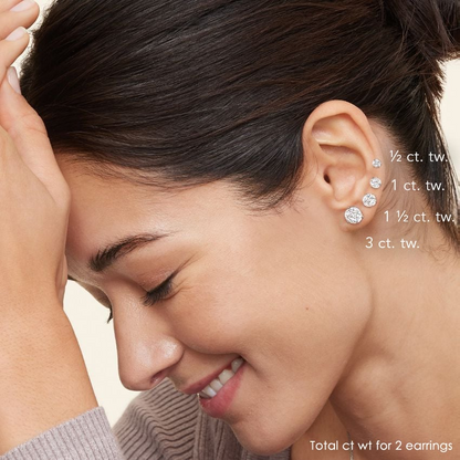 1/4 CTW 4-Prong Diamond Stud Earrings
