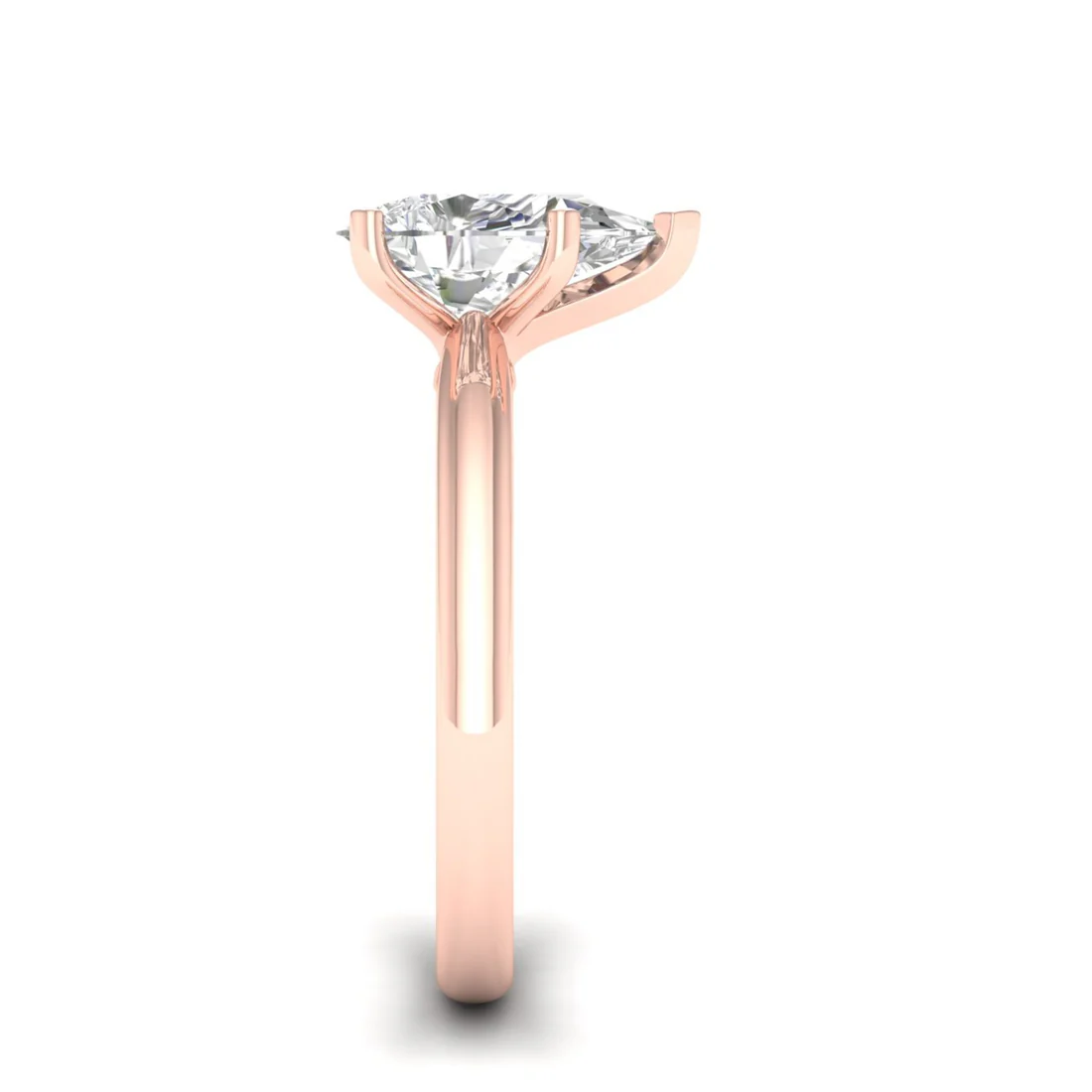 1.50 CTW Pear Cut Lab Grown Diamond Solitaire Ring