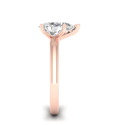1.50 CTW Pear Cut Lab Grown Diamond Solitaire Ring
