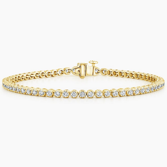 2CTW 7 inch Lab Grown Diamond Tennis Bracelet in Gold