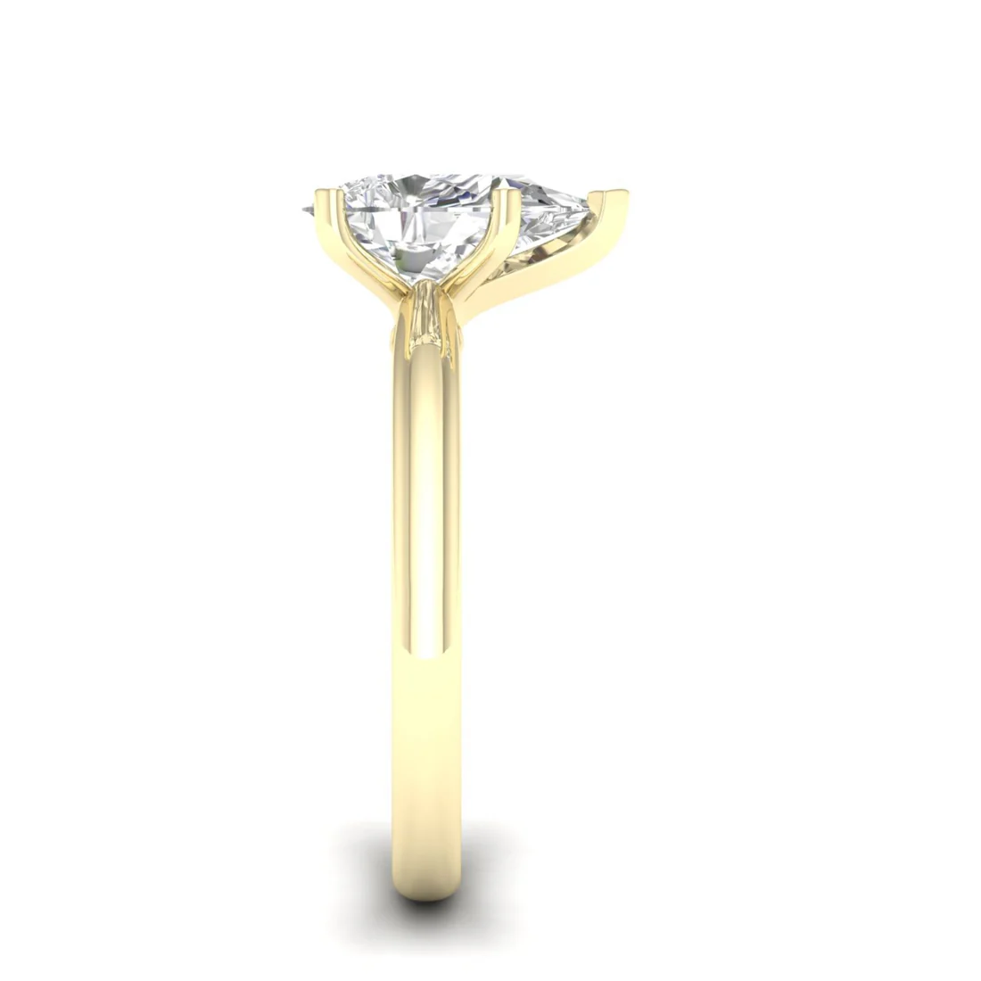 1.50 CTW Pear Cut Lab Grown Diamond Solitaire Ring