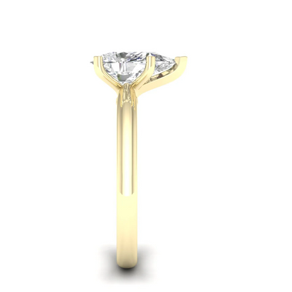 1.50 CTW Pear Cut Lab Grown Diamond Solitaire Ring