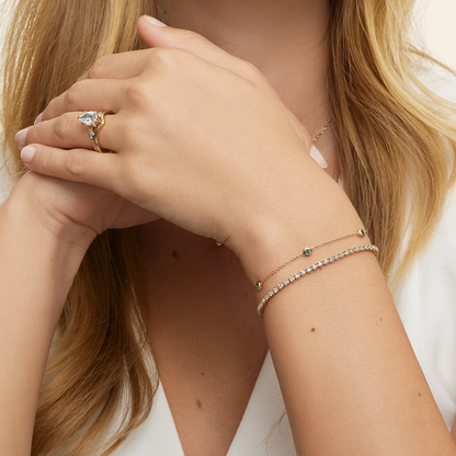 2CTW 7 inch Lab Grown Diamond Tennis Bracelet in Gold