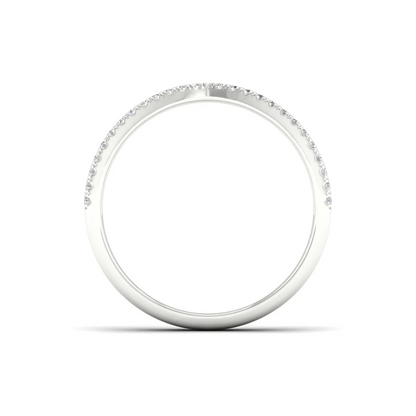 0.30Ctw Lab Grown Diamond Chevron Band Ring