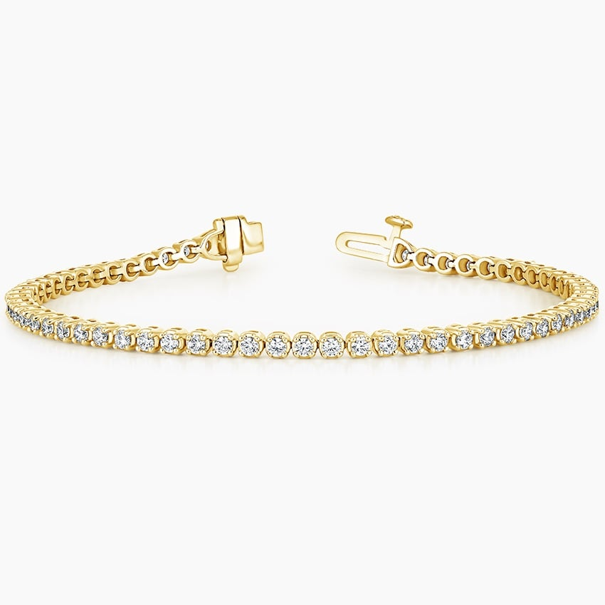 2CTW 7 inch Lab Grown Diamond Tennis Bracelet in Gold