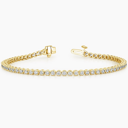2CTW 7 inch Lab Grown Diamond Tennis Bracelet in Gold