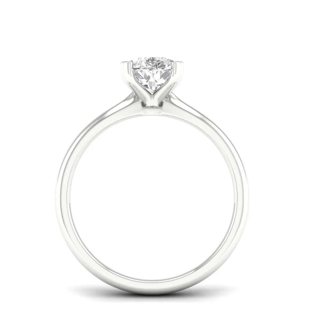 1.50 CTW Pear Cut Lab Grown Diamond Solitaire Ring