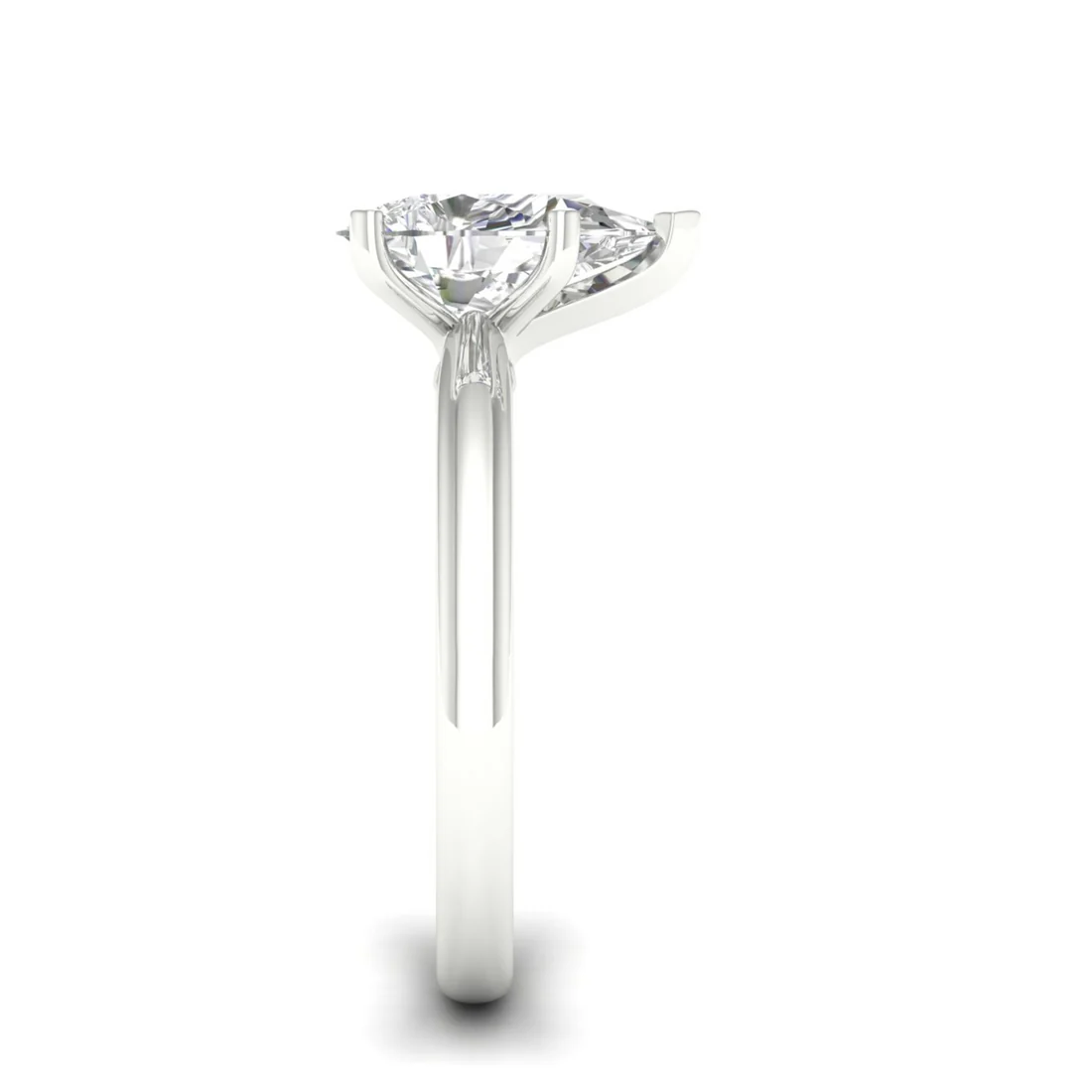 1.50 CTW Pear Cut Lab Grown Diamond Solitaire Ring