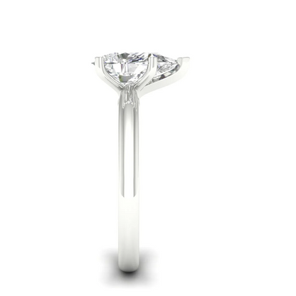1.50 CTW Pear Cut Lab Grown Diamond Solitaire Ring