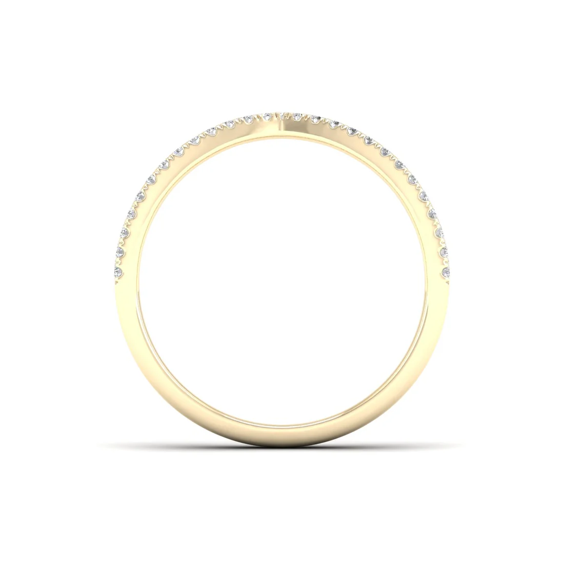 0.30Ctw Lab Grown Diamond Chevron Band Ring