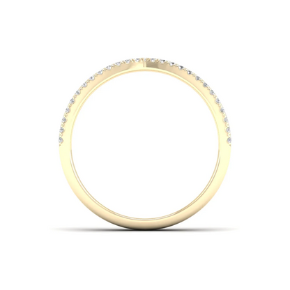 0.30Ctw Lab Grown Diamond Chevron Band Ring