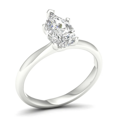 1.50 CTW Pear Cut Lab Grown Diamond Solitaire Ring