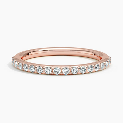 0.24 CTW Petite Shared Prong Half Coverage Lab Grown Diamond Wedding Band