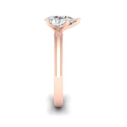 1 CTW Pear Cut Lab Grown Diamond Solitaire Rings
