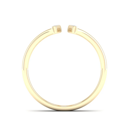 0.12Ctw Lab Grown Diamond Double Line Band