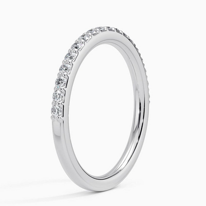 0.24 CTW Petite Shared Prong Half Coverage Lab Grown Diamond Wedding Band