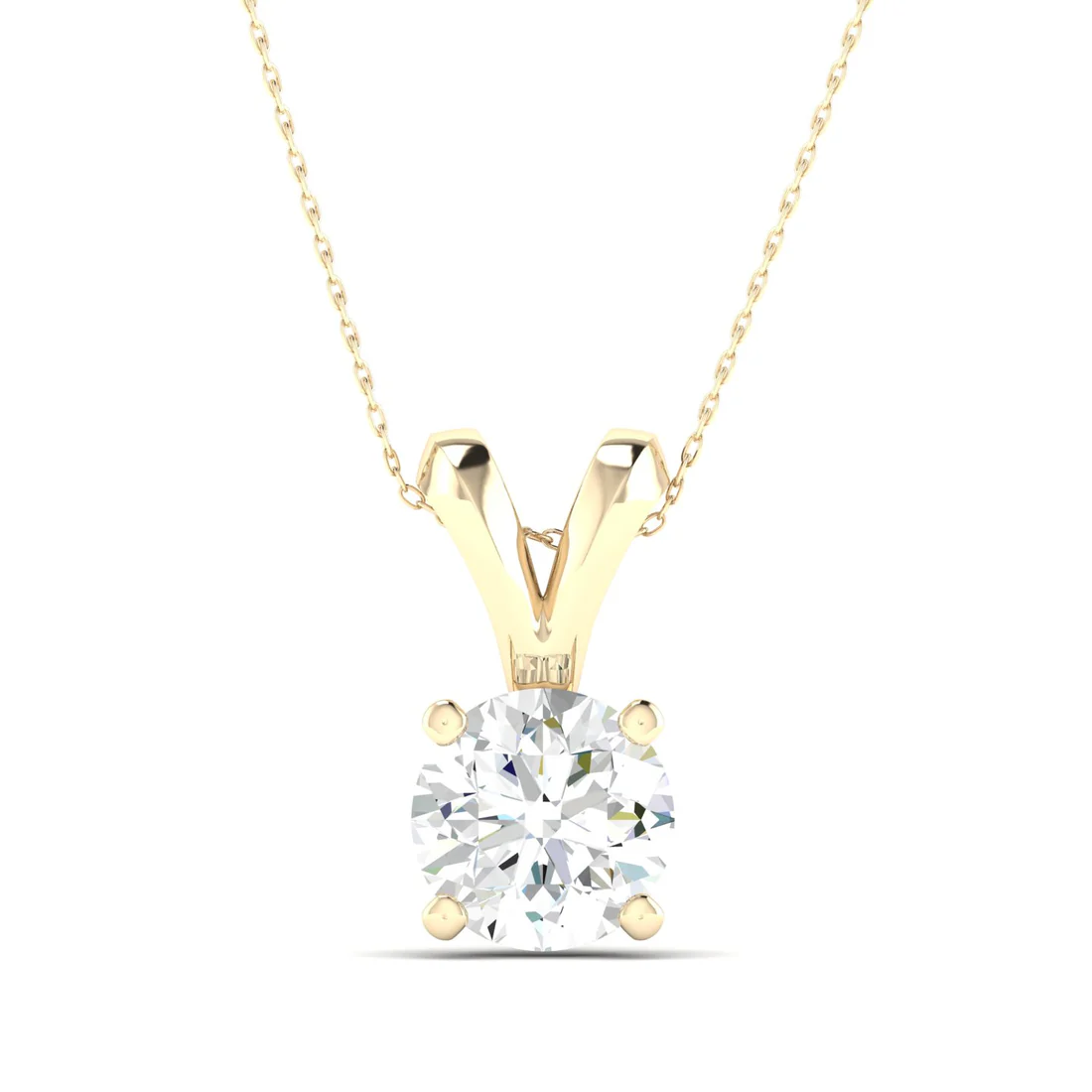 0.50 CTW Lab Grown Diamond Round Cut Pendant