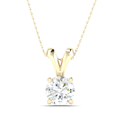 0.50 CTW Lab Grown Diamond Round Cut Pendant