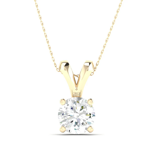 0.50 CTW Lab Grown Diamond Round Cut Pendant