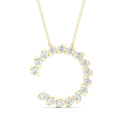 0.50 CTW Open Circle Lab Grown Diamond Pendant