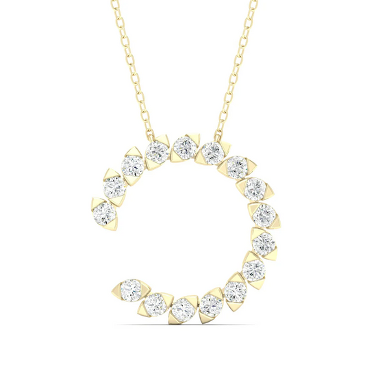 0.50 CTW Open Circle Lab Grown Diamond Pendant