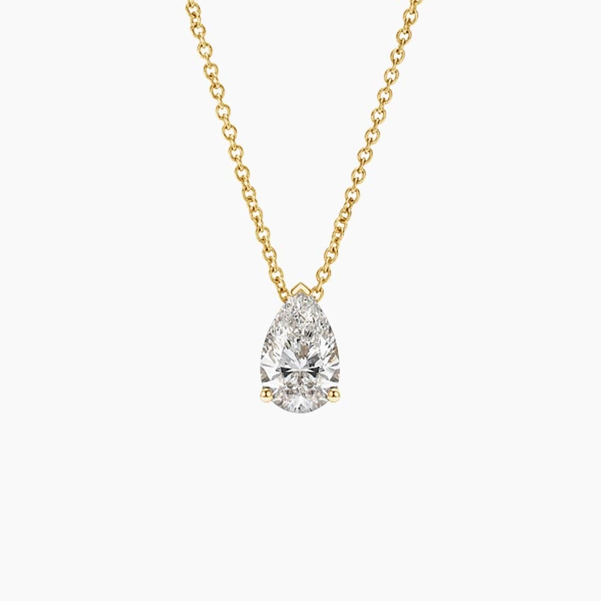 1 CTW Pear Lab Grown Diamond Carbon Capture Pendant