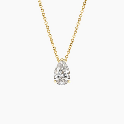 1 CTW Pear Lab Grown Diamond Carbon Capture Pendant