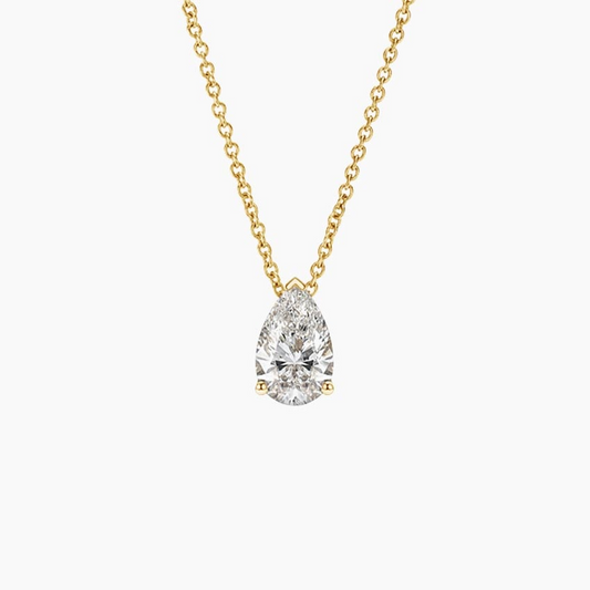 1 CTW Pear Lab Grown Diamond Carbon Capture Pendant