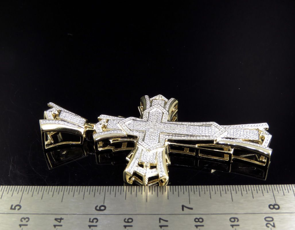 3 Inch Lab Grown Diamond Designer Cross Pendant
