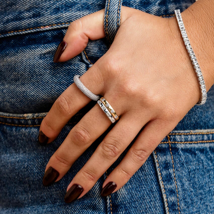 Emerald Cut Lab Grown Diamond 18K Yellow Gold Wedding Band