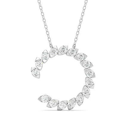 0.50 CTW Open Circle Lab Grown Diamond Pendant