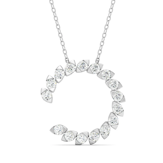 0.50 CTW Open Circle Lab Grown Diamond Pendant