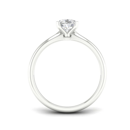 1 CTW Pear Cut Lab Grown Diamond Solitaire Rings