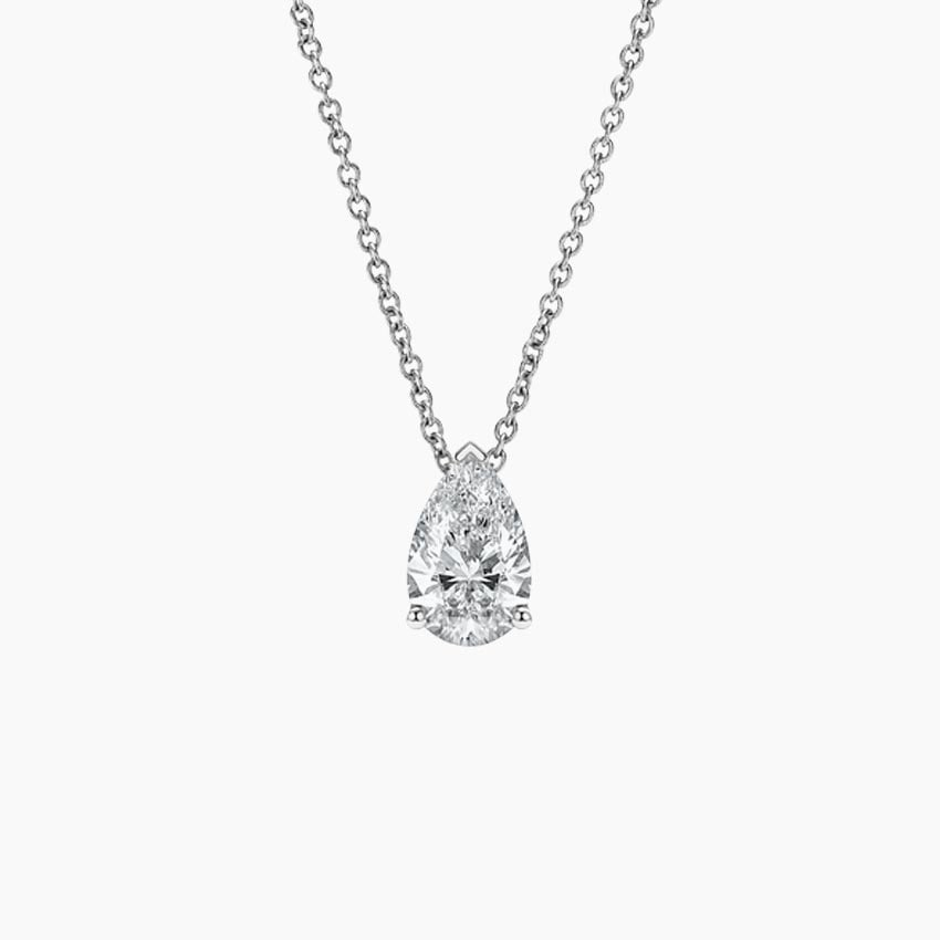 1 CTW Pear Lab Grown Diamond Carbon Capture Pendant