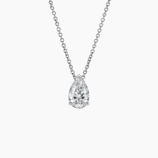 1 CTW Pear Lab Grown Diamond Carbon Capture Pendant