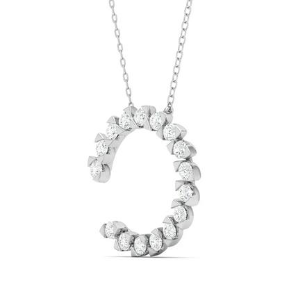 0.50 CTW Open Circle Lab Grown Diamond Pendant