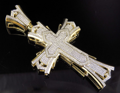 3 Inch Lab Grown Diamond Designer Cross Pendant