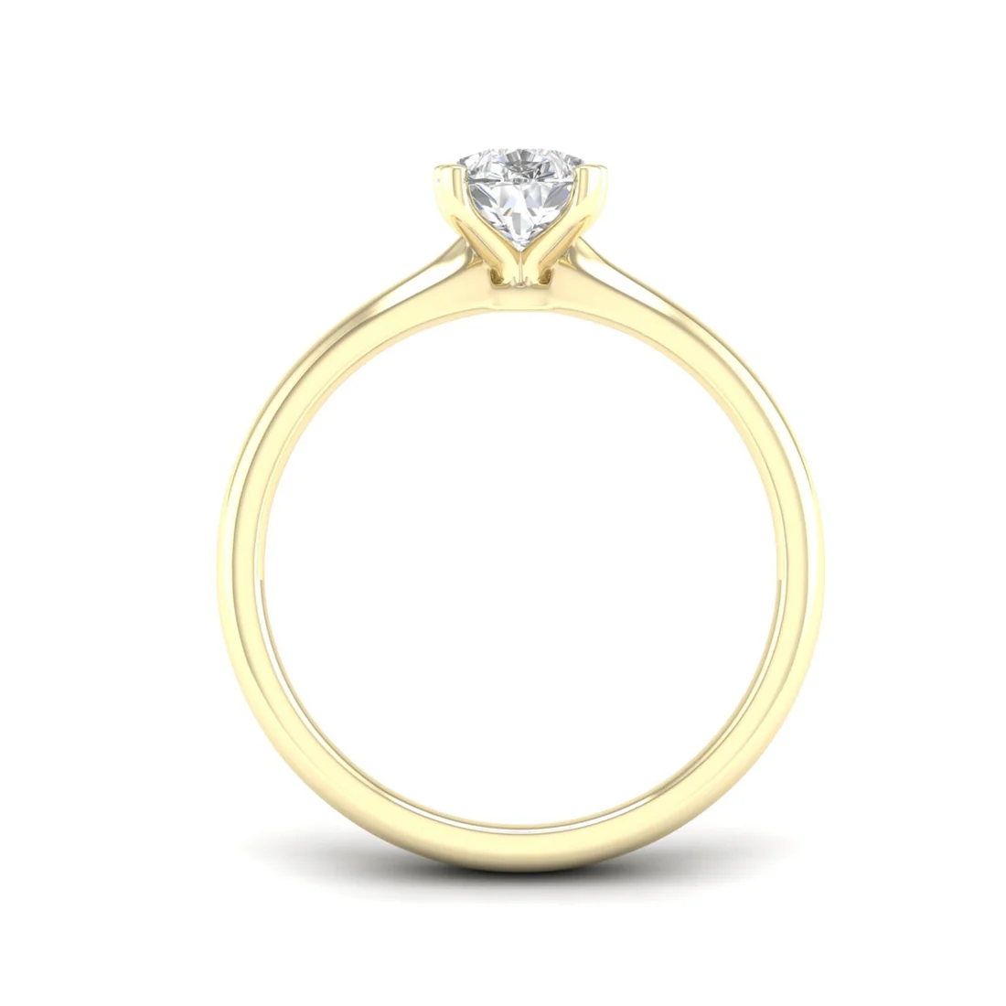 1 CTW Pear Cut Lab Grown Diamond Solitaire Rings