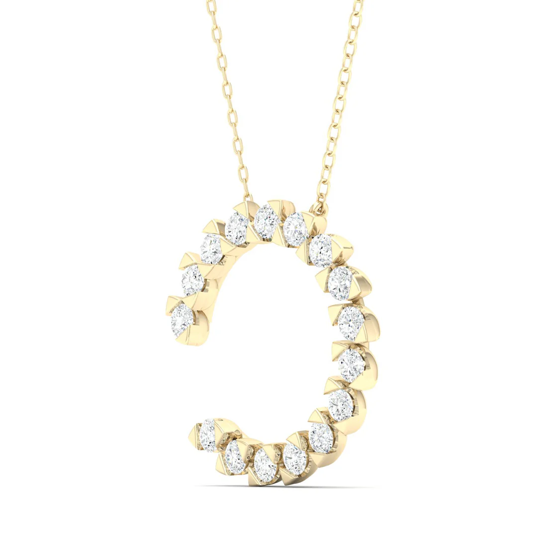 0.50 CTW Open Circle Lab Grown Diamond Pendant