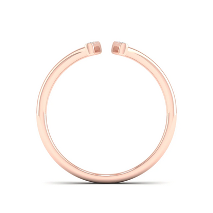 0.12Ctw Lab Grown Diamond Double Line Band