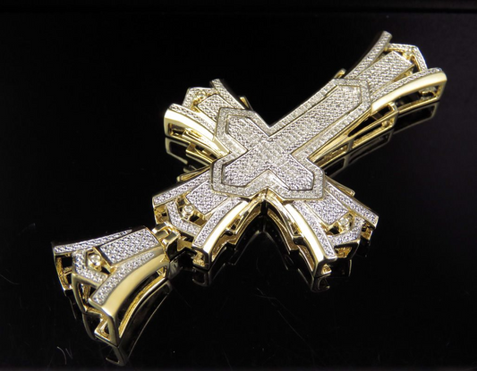 3 Inch Lab Grown Diamond Designer Cross Pendant