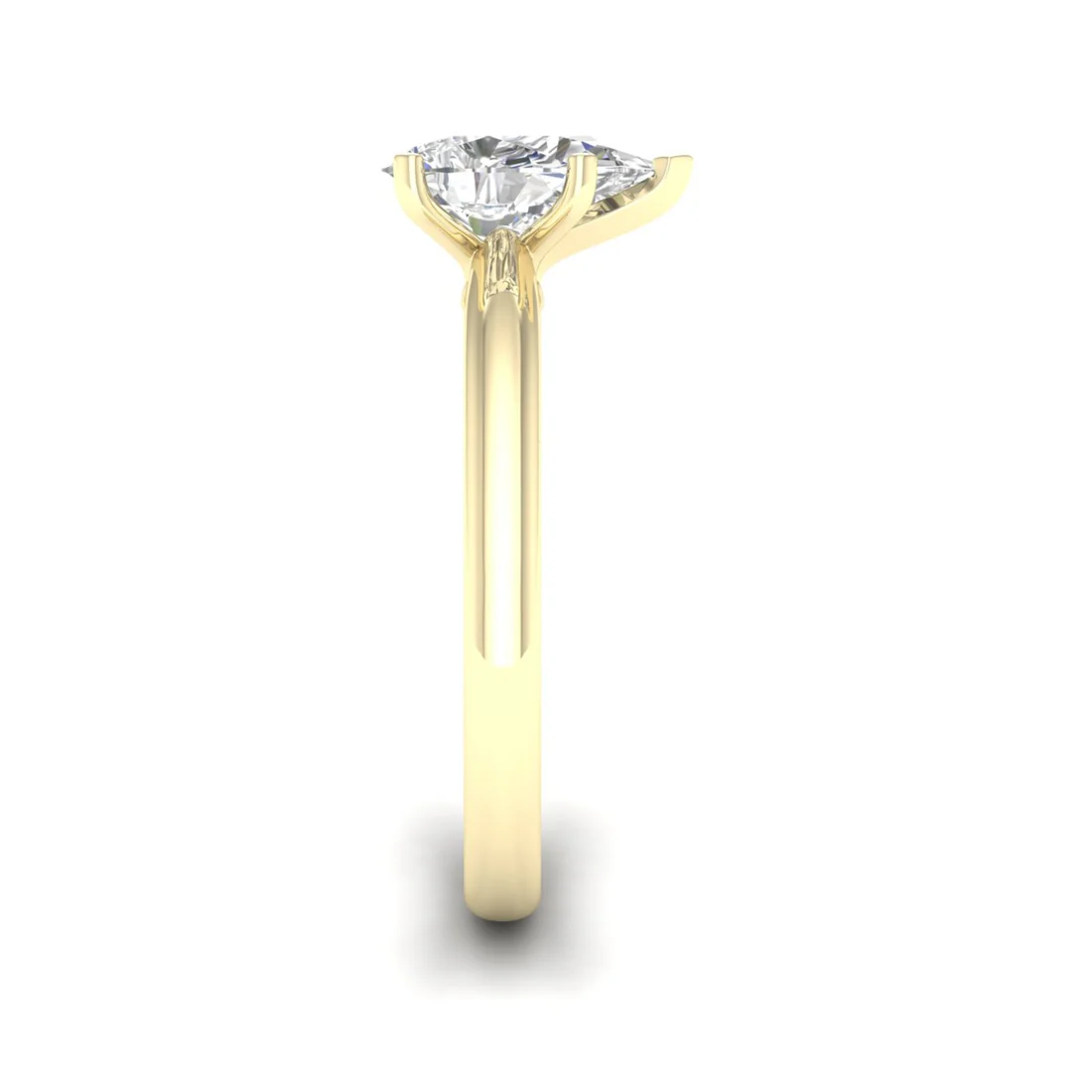 1 CTW Pear Cut Lab Grown Diamond Solitaire Rings