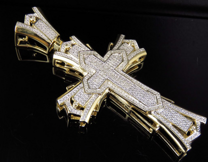 3 Inch Lab Grown Diamond Designer Cross Pendant