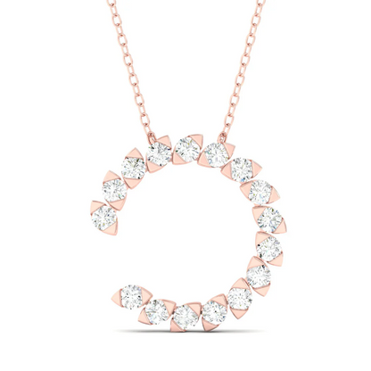 0.50 CTW Open Circle Lab Grown Diamond Pendant