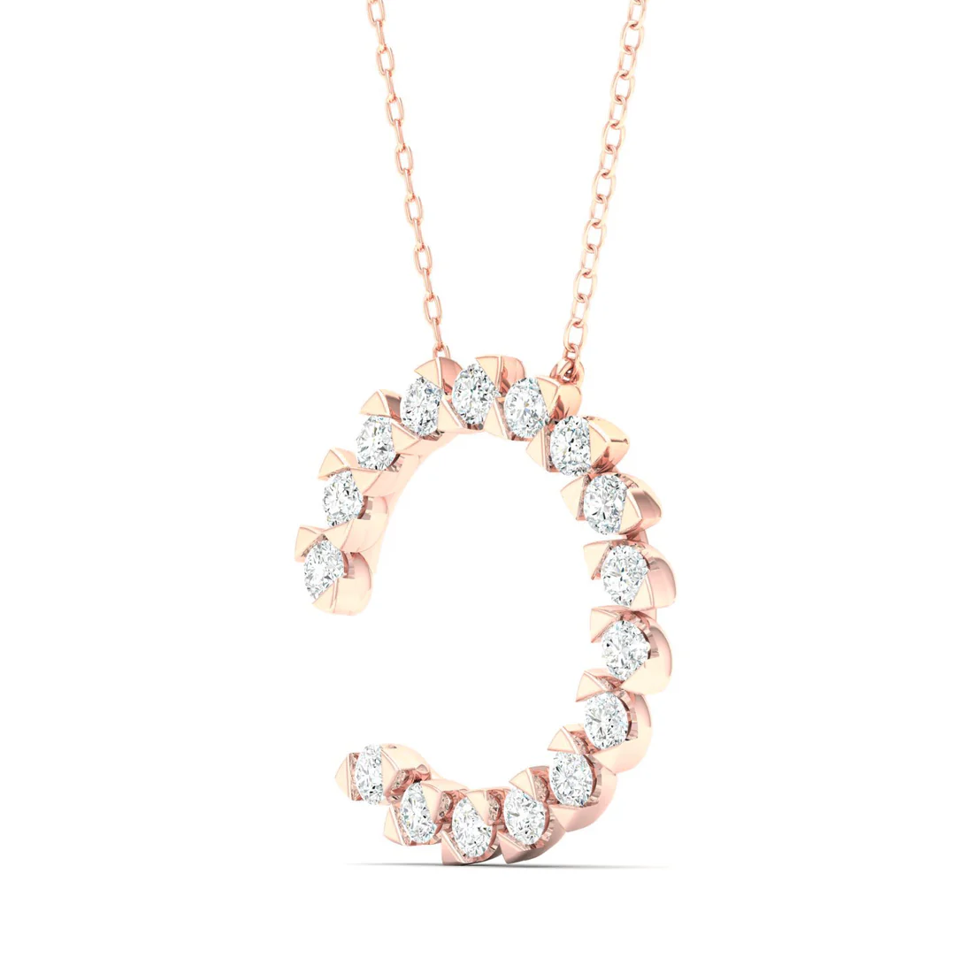 0.50 CTW Open Circle Lab Grown Diamond Pendant