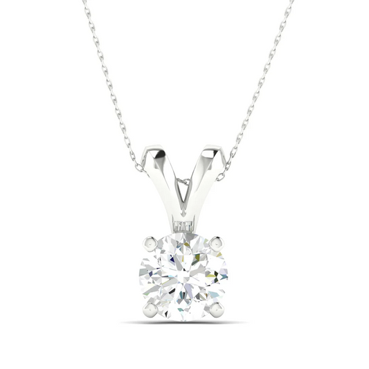 0.50 CTW Lab Grown Diamond Round Cut Pendant